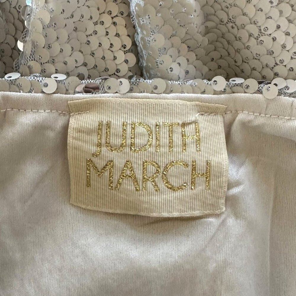 Judith March Silver Sequin Nutcracker Mini Skirt Holiday Statement Festive S - Picture 5 of 6